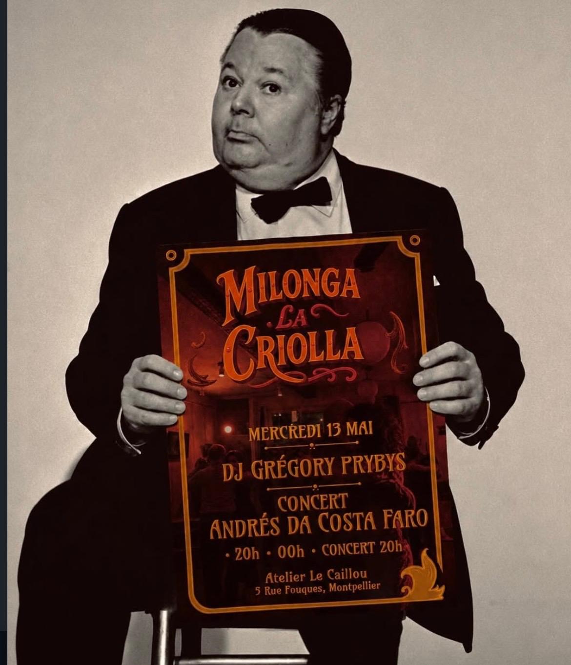 Affiche de la prochaine Milonga La Criolla
